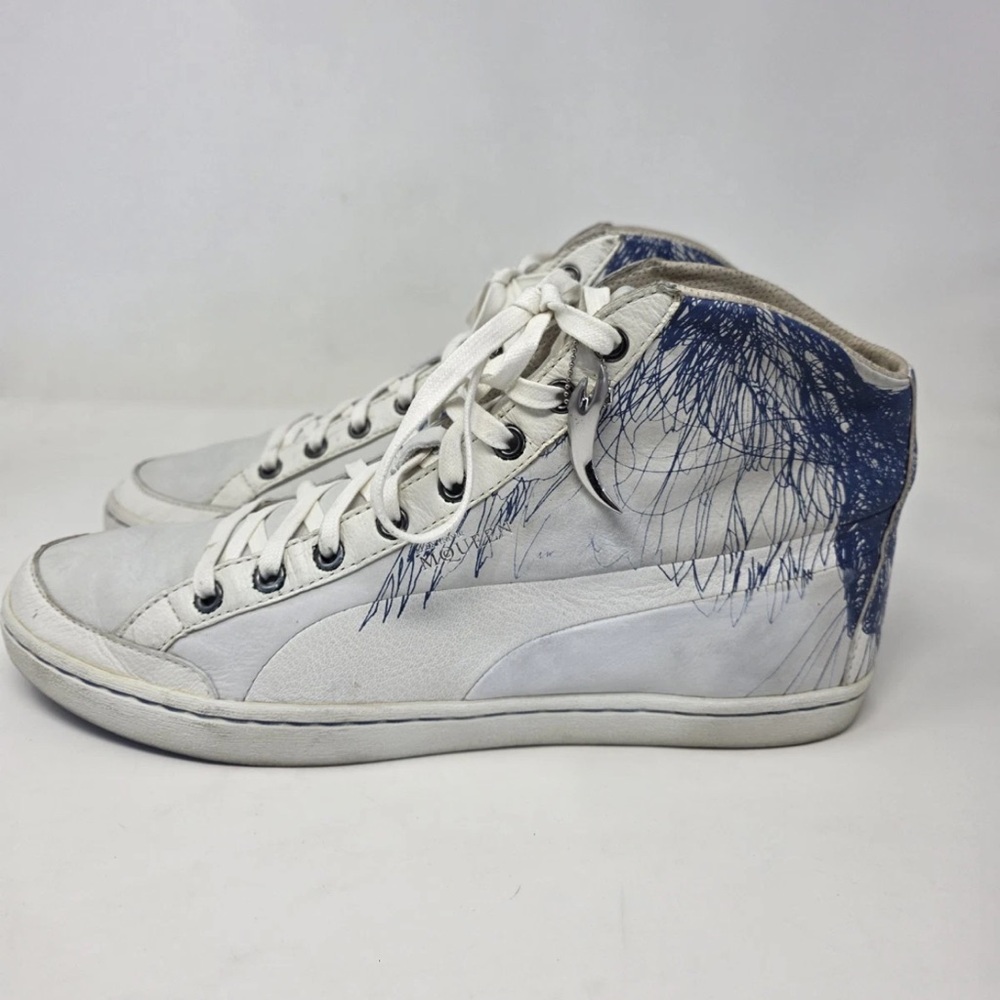 Puma x Alexander McQueen Eagle Print Mid 'White Blue' - SKU 352067 02